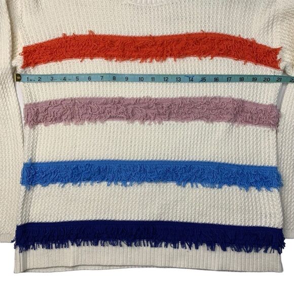 1.State Women's Loop Stitch Multi Color Stripe Sweater - Picture 8 of 8